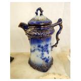 EARLY ENGLISH TRANSFERWARE TEA PITCHER