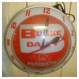 16IN BURKE DAIRY DOUBLE BUBBLE CLOCK 