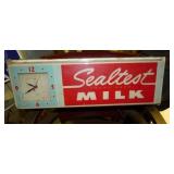 SEALTEST MILK LIGHTUP CLOCK 26X9 