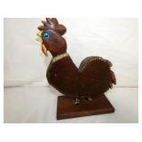 FOLK ART WOODEN CHICKEN