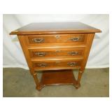 3 DRAWER FLATWARE CHEST ON STAND