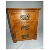 SMALL OAK 3 DRAWER COMPAINION CABINET