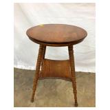 OAK ROUND TOP CENTER TABLE 20X28