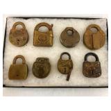 (8) EARLY BRASS ORBIN, UNION, MILLER,ETC