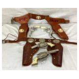 TOY CAP PISTOLS W/ HOLSTERS