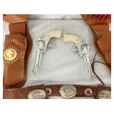 VIEW 4 TOY CAP PISTOLS W/ HOLSTERS