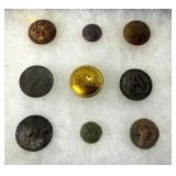 COLLECTION MILITARY BUTTONS