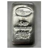 5 OZ SILVER BAR SERIALIZED