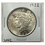 1922 UNC PEACE SILVER DOLLAR