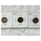 1891 SEATED,1889S,LIBERTYS
