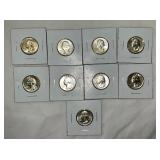 (10) 1964 WASHINGTON QUARTERS UNC