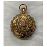 ORNATE ELGIN 14KT GOLD POCKET WATCH 