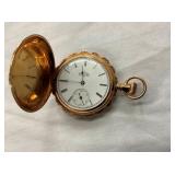 VIEW 4 ELGIN 14KT GOLD POCKET WATCH 
