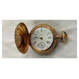 VIEW 3 14KT GOLD SOLID CASE POCKET WATCH