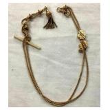 VIEW 4 14KT GOLD CHAIN WATCH FOB
