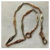VIEW 4 14KT GOLD CHAIN WATCH FOB
