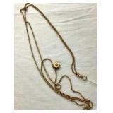 14KT GOLD CHAIN WATCH FOB