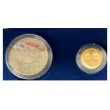 VIEW 5 BACKSIDE SILVER/GOLD COIN SET 