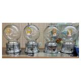 (4) MATCHING FORD GUMBALL MACHINES 