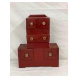 UNUSUAL EARLY 2PC. APATHCARY BOXES