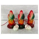 EARLY VINTAGE LIGHTUP SANTA LIGHTS