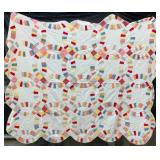 HANDMADE DOUBLE WEDDING RING QUILT