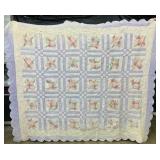 HANDMADE FLOWER BASKET QUILT