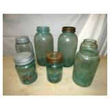 EARLY BLUE FRUIT JARS