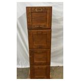 OAK 4 STACK FILE CABINETl