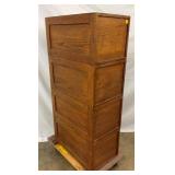 VIEW 4 BACK VIEW OAK FILE CABINET