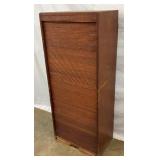 OAK TAMBER ROLL HARDWARE CABINET
