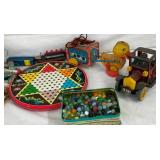 VIEW 2 CLOSEUP MARBLES, TOYS, ETC