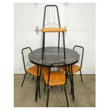 MID CENTURY 5PC. TABLE SET