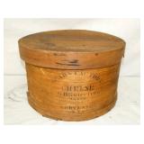 EARLY WOODEN CHEESE BOX COURTLAND NY