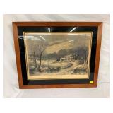 CURRIOR IVES WINTER SCENE