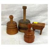 EARLY WOODEN BUTTER MOLDS