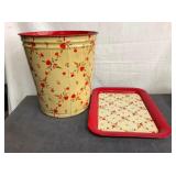RARE TRASH CAN AND TRAY