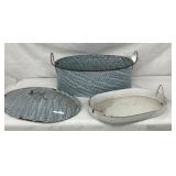 VARIOUS PIECES EARLY ENAMEL WARE