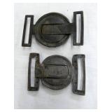 PAIR REPLICA BELT BUCKELS