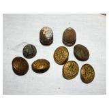 SC CIVIL WAR BUTTONS AND STAFF BUTTONS