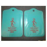 PAIR REDDY KILOWATT WATER BOTTLES
