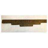 EMB. BRASS BADGER METER CO. SIGN