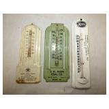 TEXACO, KLINES THERMOMETERS 6-8IN