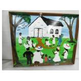 OIL ON CANVAS 21X18 BLACK AMERICANA