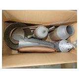 EARLY TIN WARE, KITCHENWARE, ETC