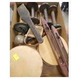 WOOL CARDS, LOOM ITEMS, ETC