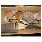 TIN WARE, CAST ITEMS, OTHERS