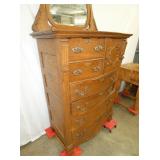 BEV. MIRROR, CLAW FEET, PANEL SIDES