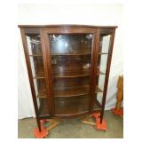 INLAID MAH. CHINA W/ GLASS SIDES