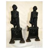 20IN CAST WASHINGTON ANDIRONS